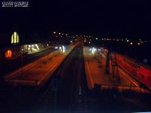 Hauptbahnhof Eberswalde. Endstation einer Geschichsstunde in Sachen Punk am Morgen des 3.10. 2.014.